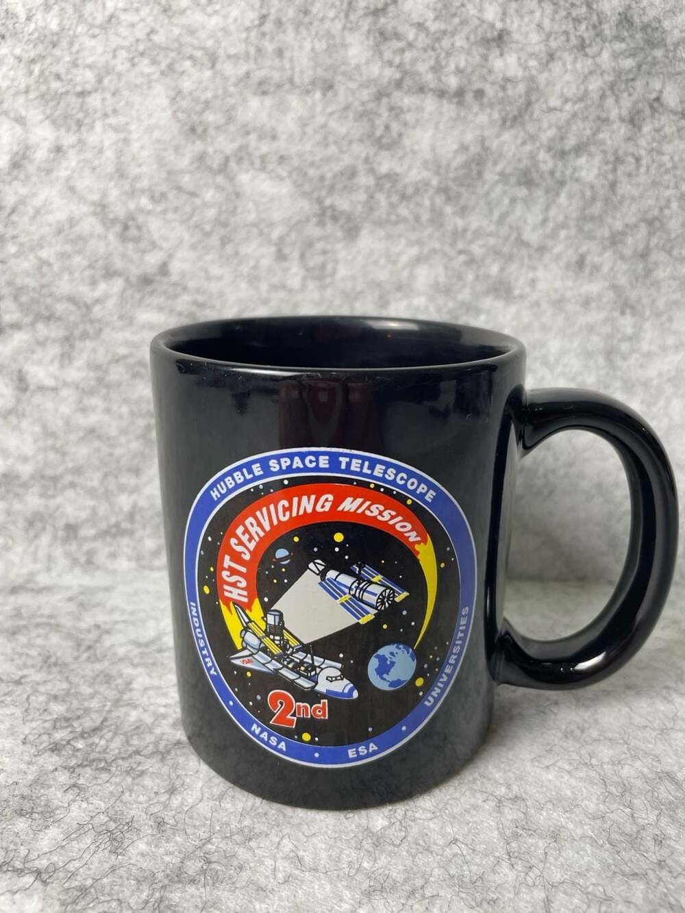 Vintage NASA Hubble Space Telescope 2nd Servicing Mission Commemorative Black Co